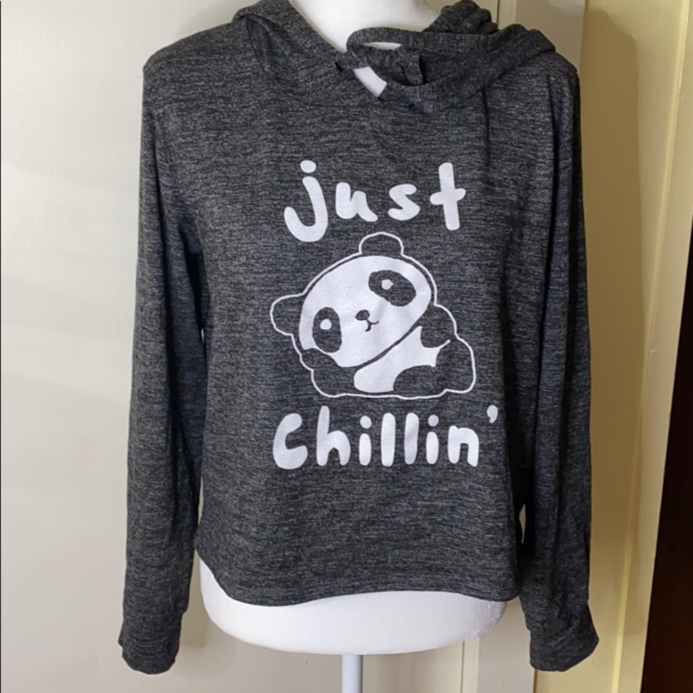 RAGGS II RICHES Hooded Charcoal Gray Pullover